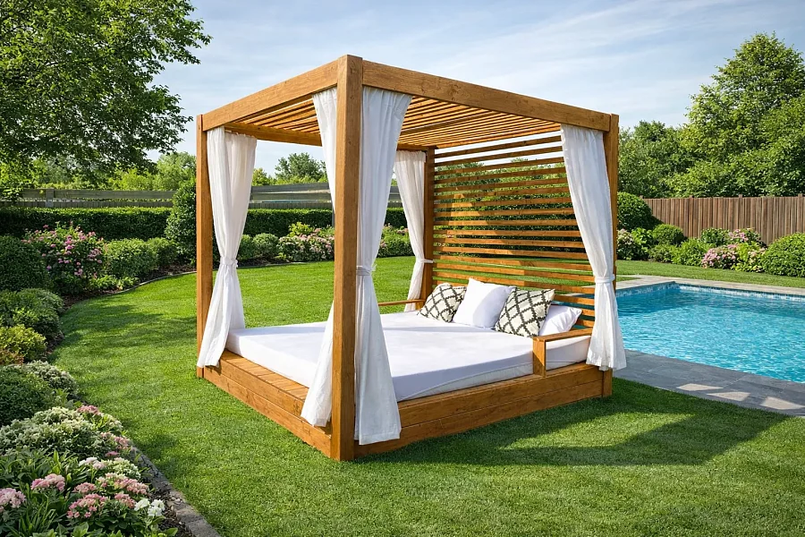 Беседка-бунгало с кроватью Спалья