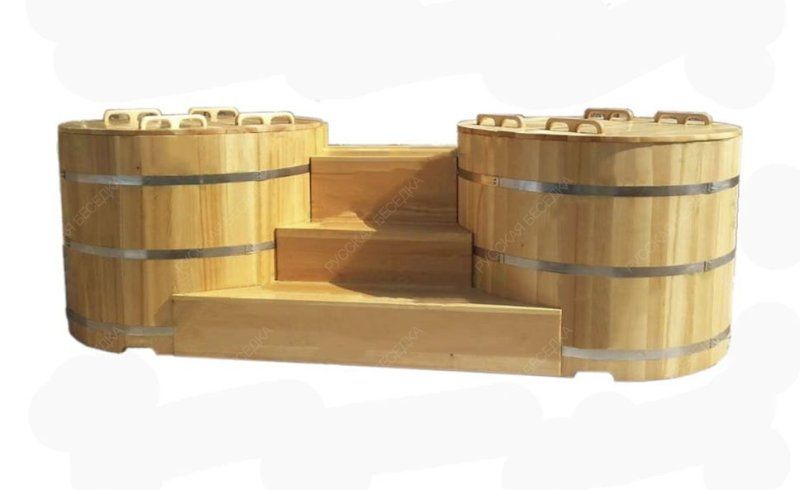 Купель овальная из кедра h120 / 78*120 / 4 см