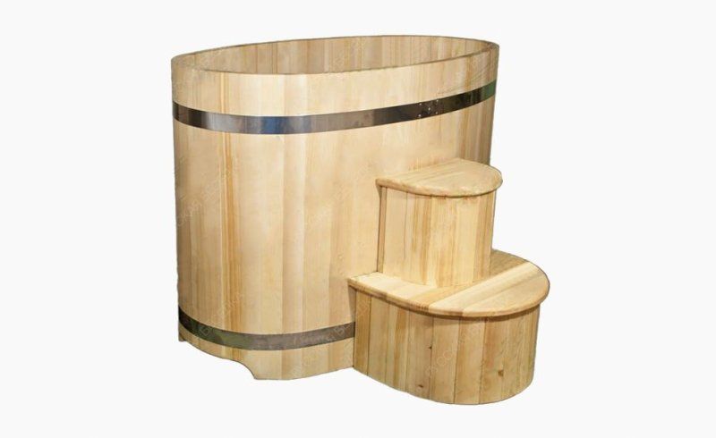 Купель овальная из кедра h120 / 78*120 / 4 см