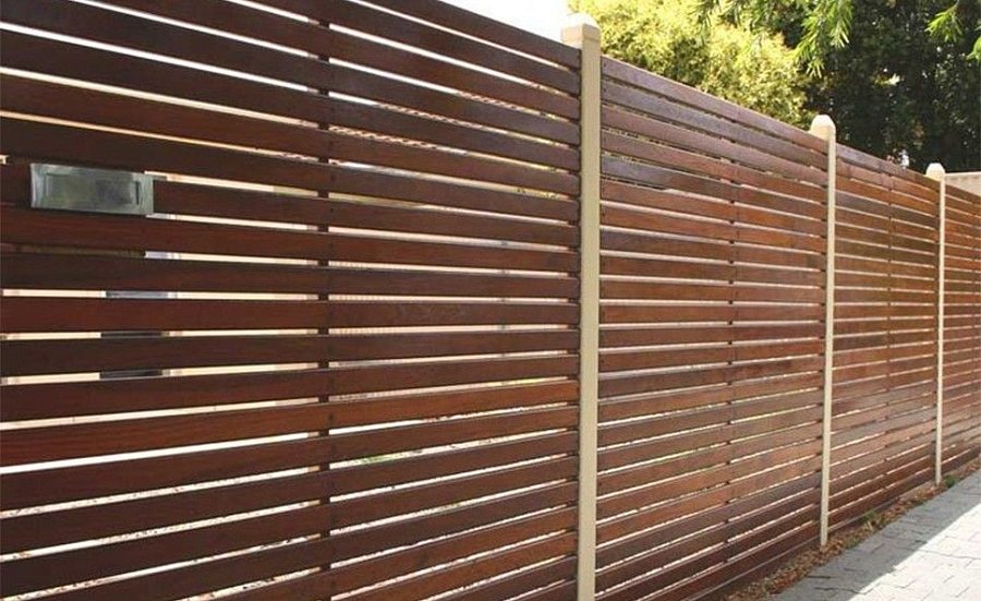 Забор №28 - горизонтальный узкий с зазором