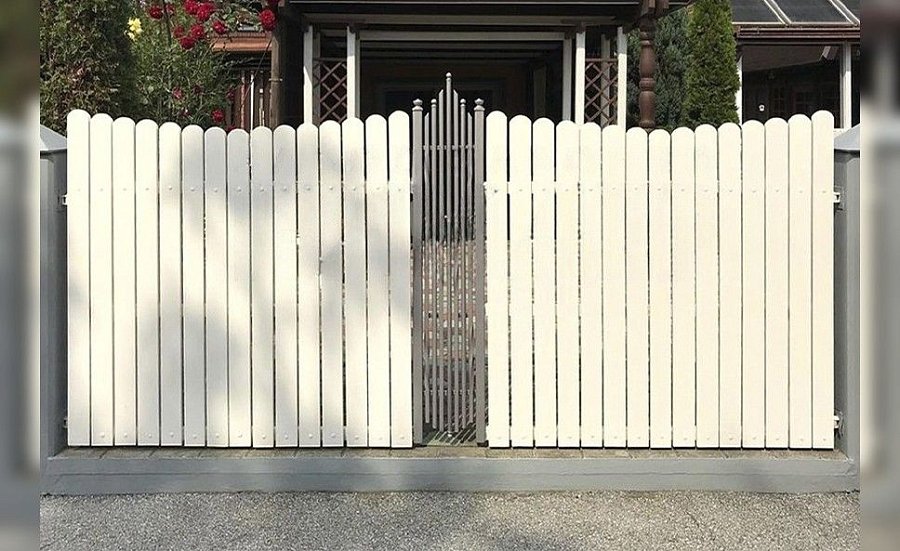 Забор №6 - шахматный волнистый