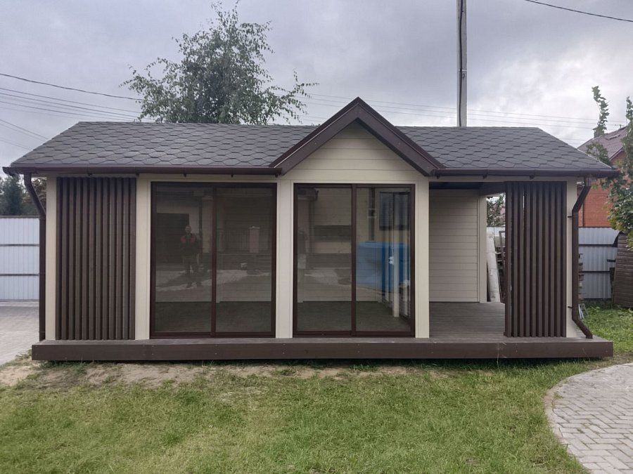 Закрытая беседка ШАЛЕ 2А 3,5х7,3