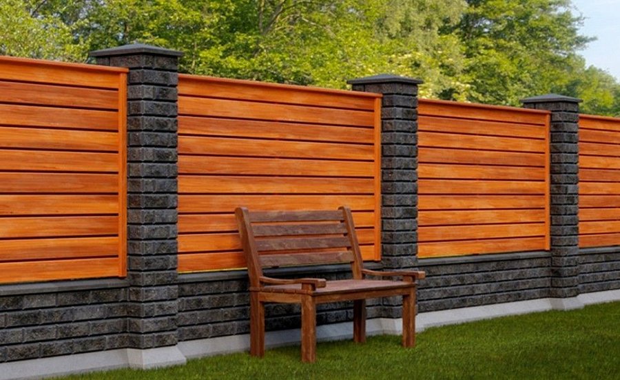 Забор №33 - горизонтальный шахматный