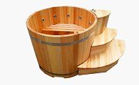 Купель овальная из кедра h120 / 78*120 / 4 см
