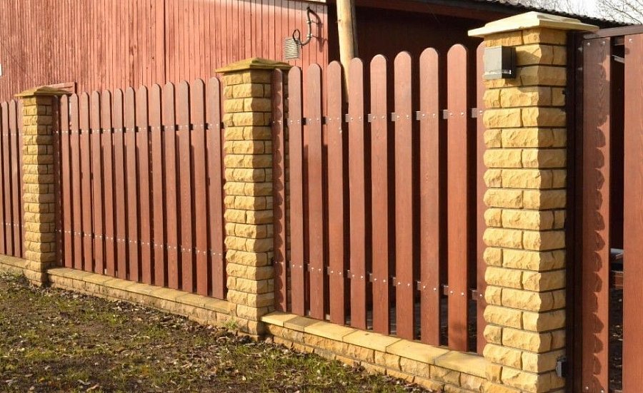 Забор №11 - штакетник с зазором закругленный