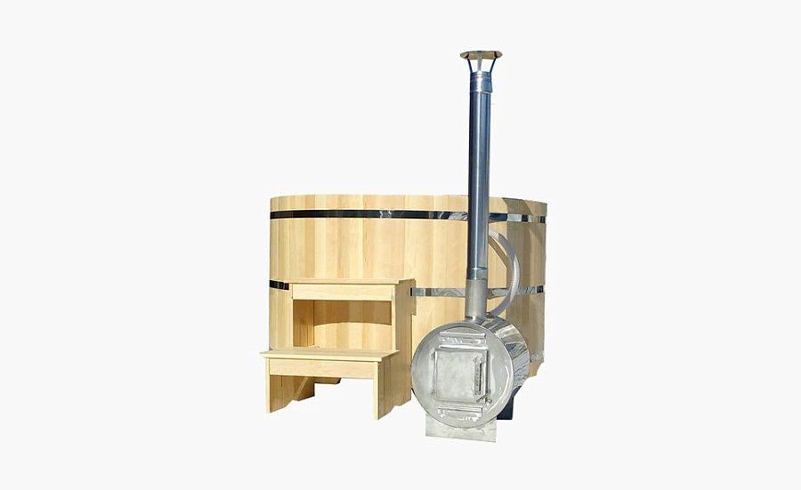 Фурако круглая с наружной печью  Kupel5 кедр 2х2х1.2