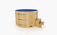 Купель круглая из кедра с пластиковой вставкой ПРЕМИУМ1 1х1х1