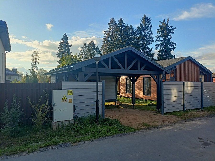 Навес для машин с хозблоком РИМ