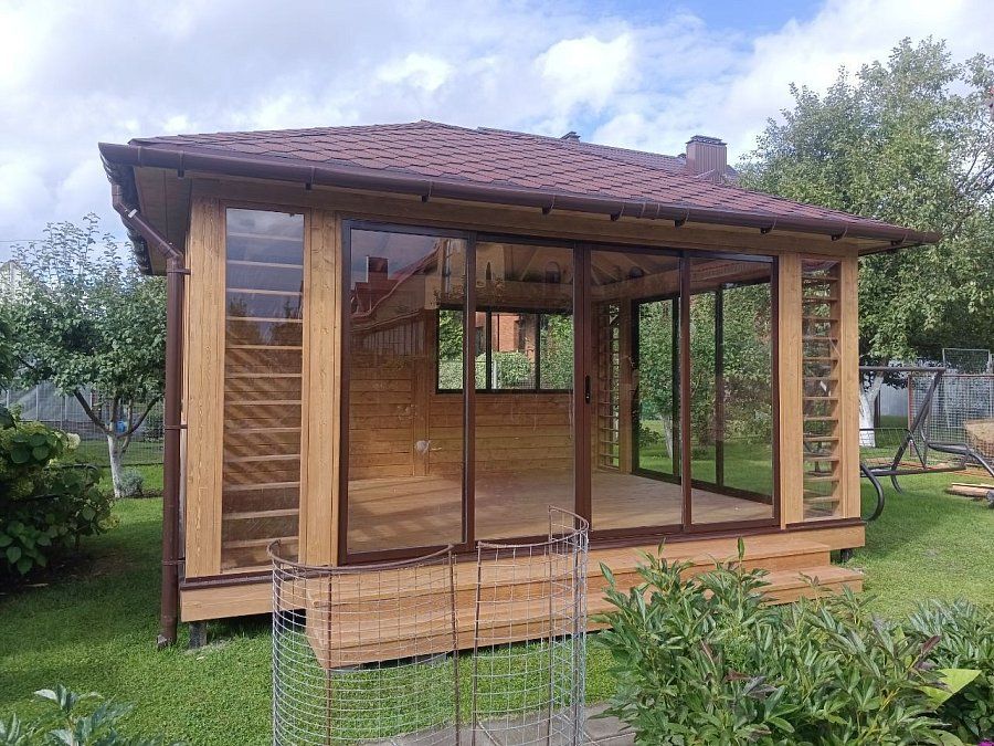 Закрытая беседка Гринхаус 4х5 Плюс