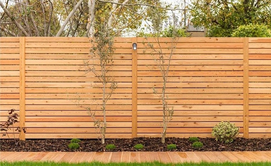 Забор №30 - горизонтальный частый