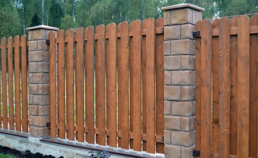 Забор №9 - шахматный закругленный