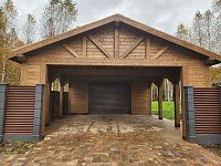 Навес для машин с хозблоком КРОНВЕРК 