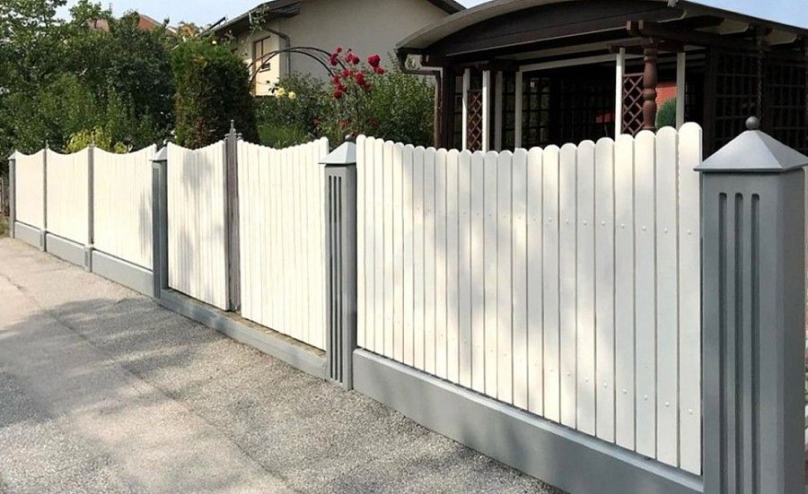 Забор №6 - шахматный волнистый